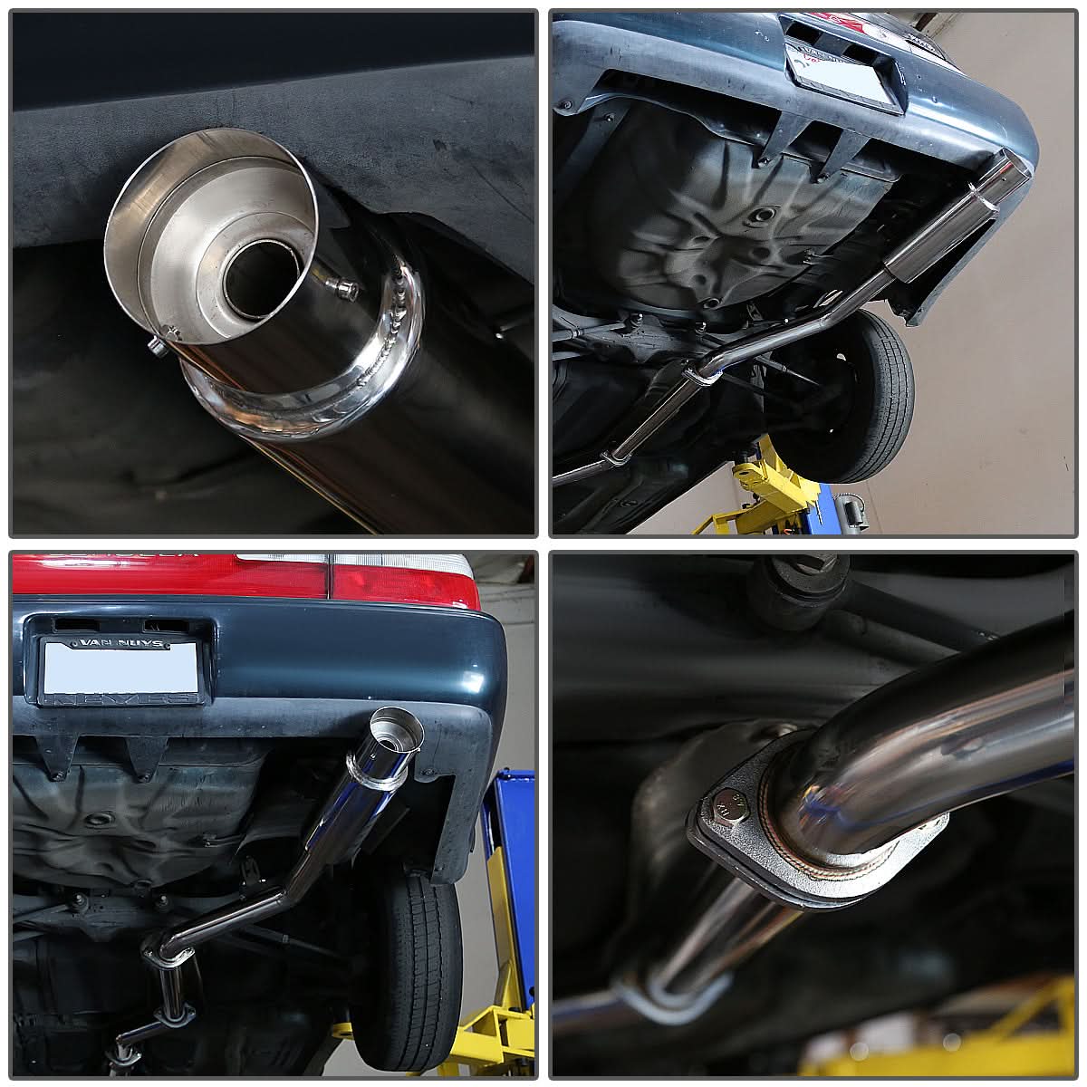 93-97 Toyota Corolla Single Tip Catback Exhaust Stainless Steel