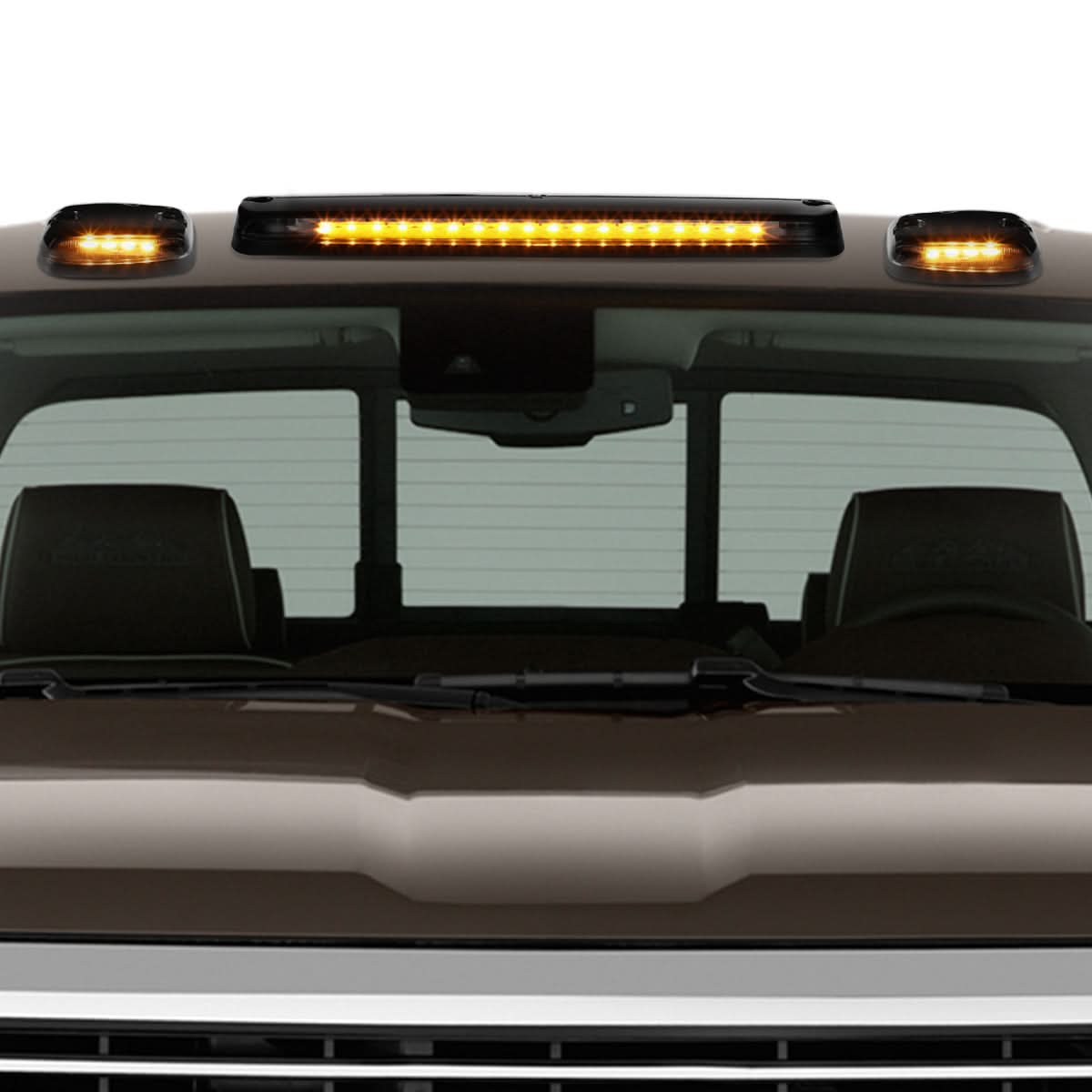 07-14 Chevrolet Silverado / GMC Sierra Cab Light - Black Housing / Amber LED