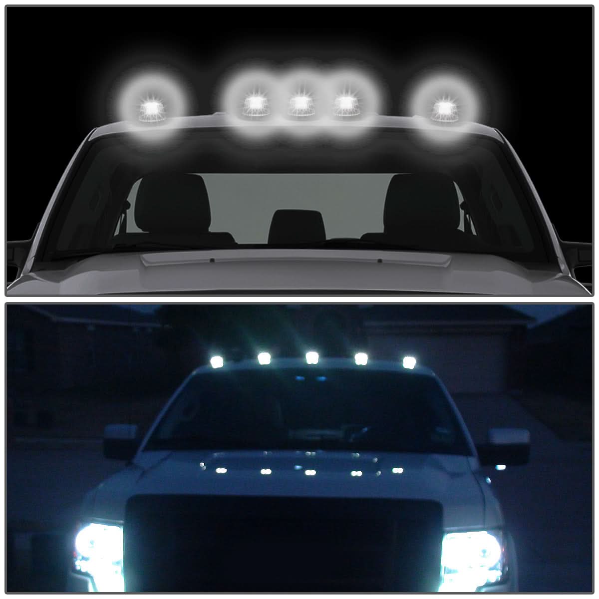 94-98 Dodge Ram 2500/3500 Chrome Housing White LED Cab Light