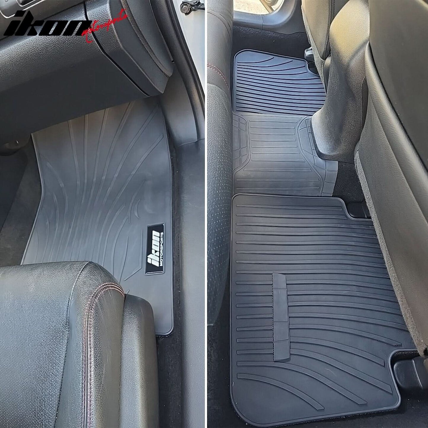 Car Floor Mat for 2013-2017 Honda Accord Latex All Weather Black 5PC