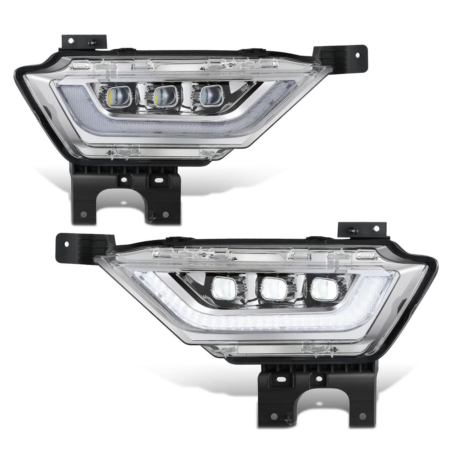 2021-2023 Ford F-150 LED Projector Fog Lights Chrome Housing