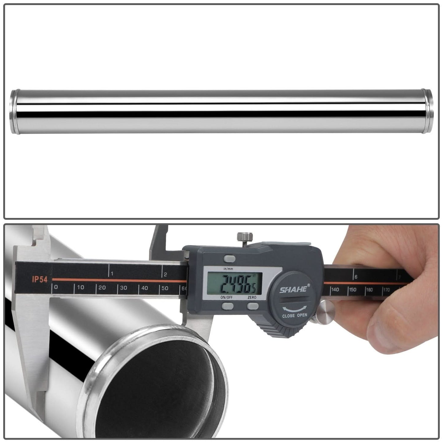 Universal 2.50" Aluminum Intercooler Piping - 23.65" Straight Pipe