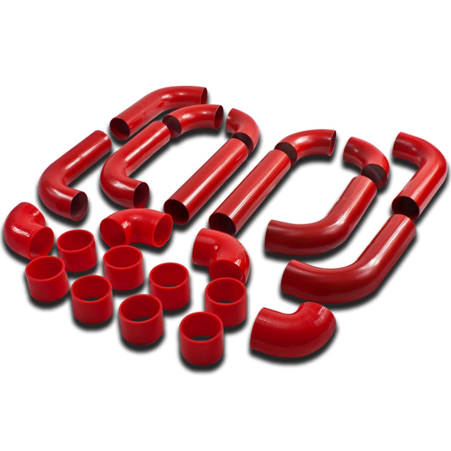 Universal 2.50" Aluminum Intercooler Piping Kit - 14PC