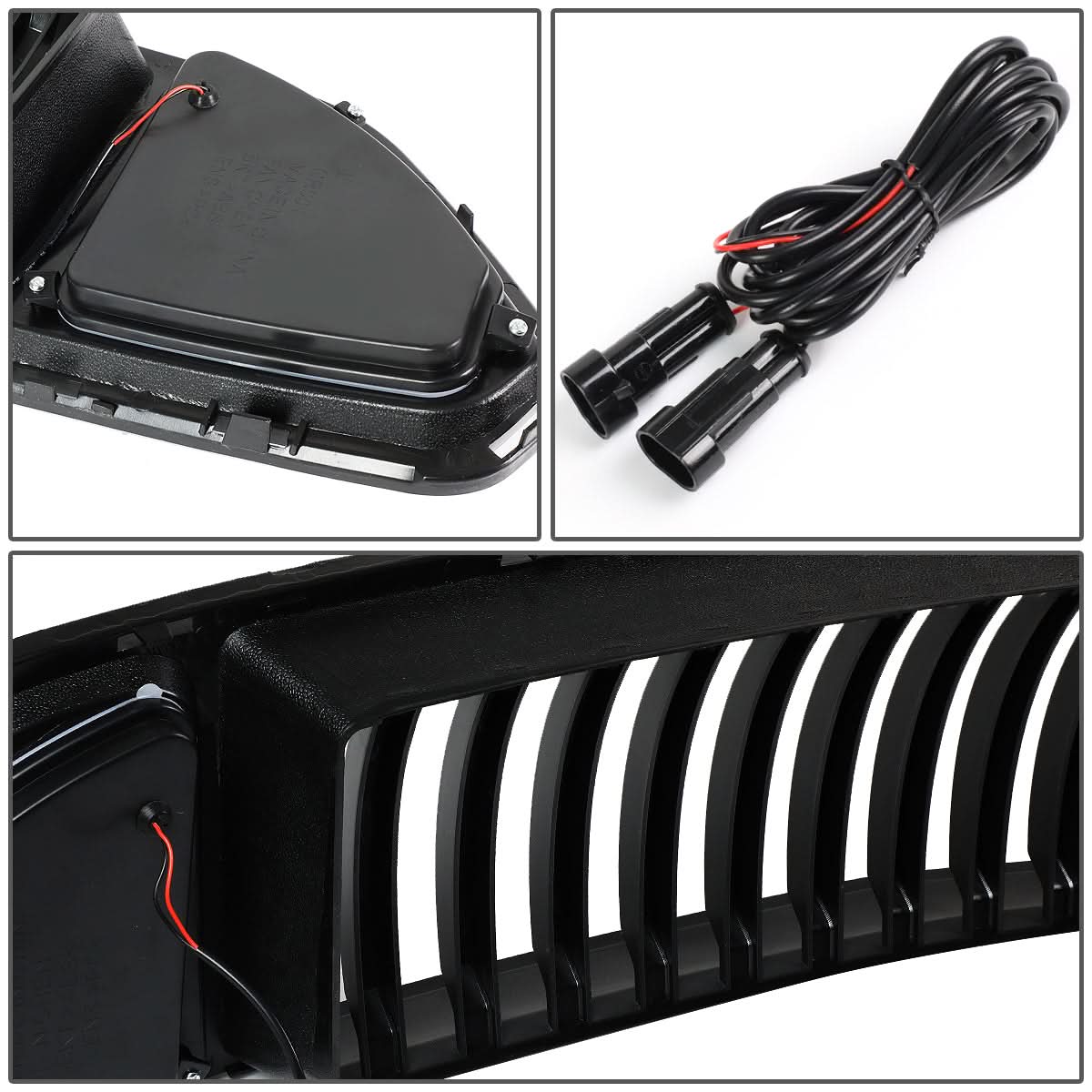 2015-2017 Ford Mustang Badgeless Vertical LED Grille - Black