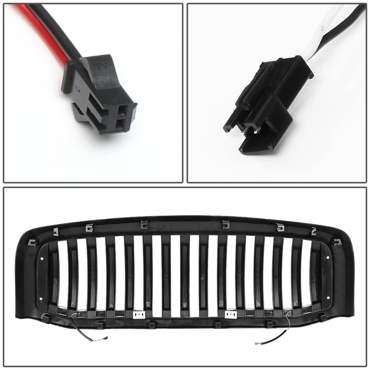 06-08 Dodge Ram 1500 / 06-09 Ram 2500 3500 Vertical Fence LED DRL Grille