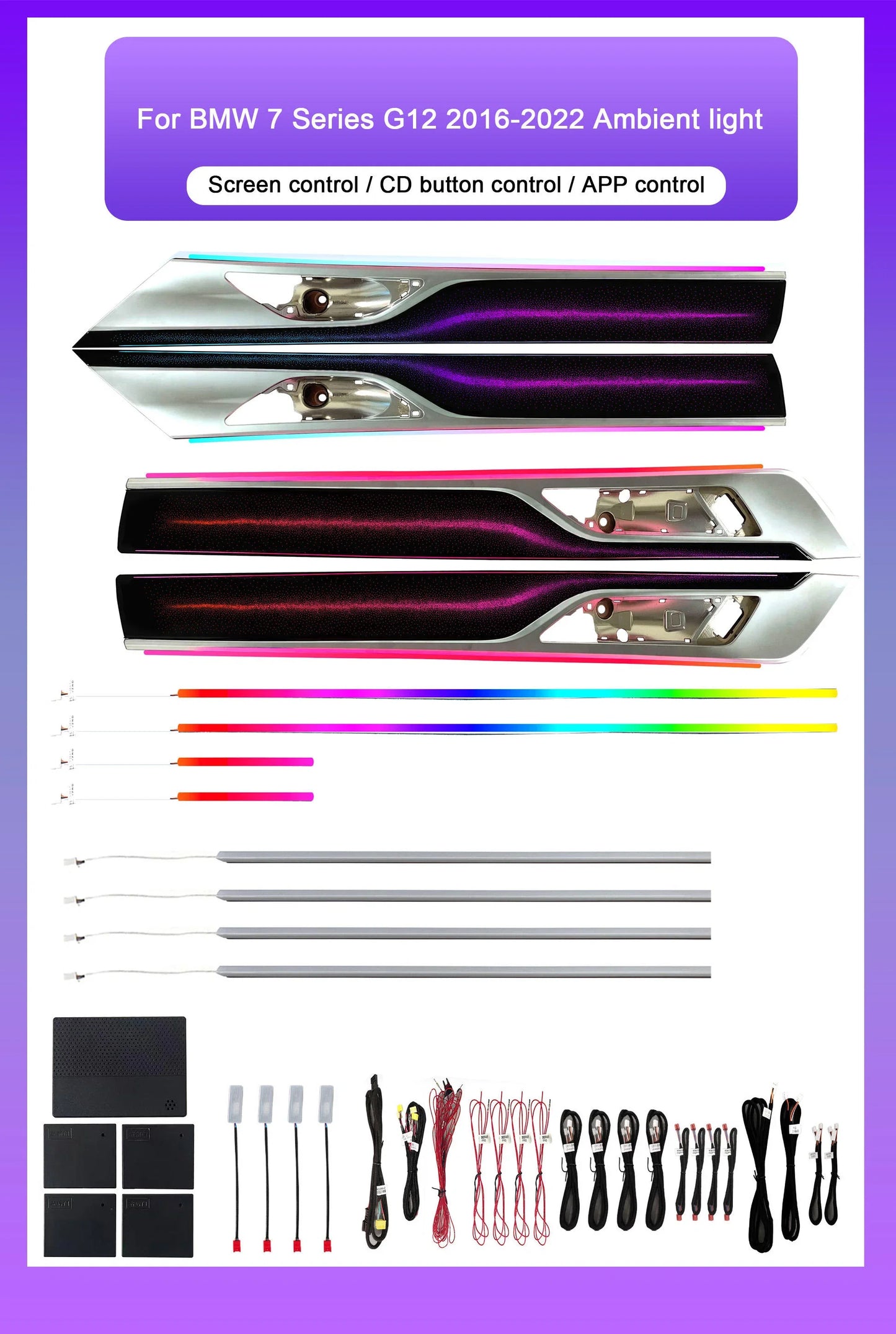 BMW 7 Series G11 / G12 Interior 64-Color Galaxy Style LED Ambient Light Kit 2015 - 2022