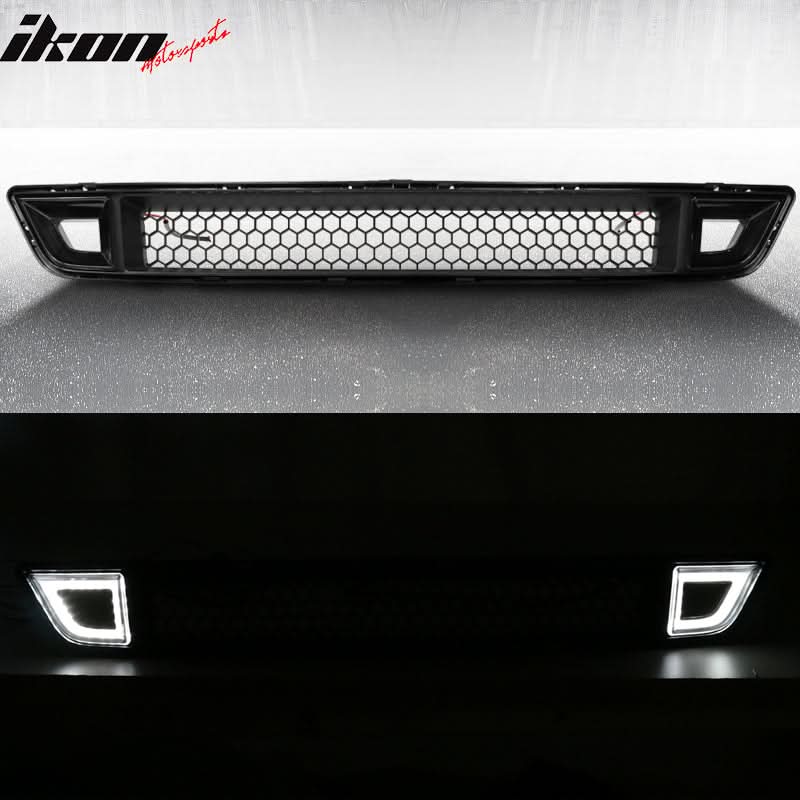 2015-2017 Ford Mustang Front Lower Grille With Smoked DRL LED Light