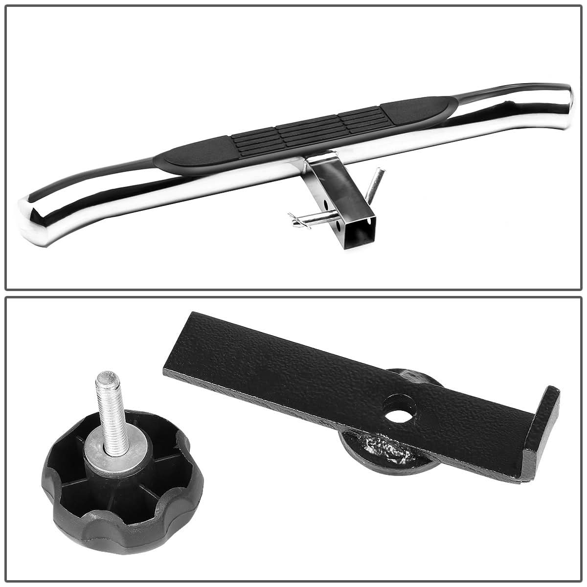 Universal 2" Receiver Hitch Step with 3.25" Curved Chrome Step