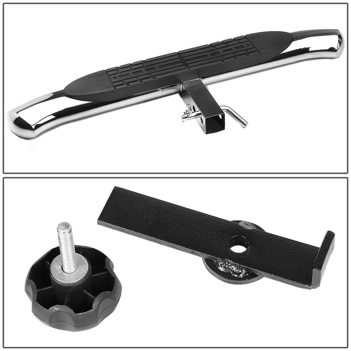 2 Inch Receiver Hitch Step - 4 Inch Oval Chrome Step 37 Inch Length