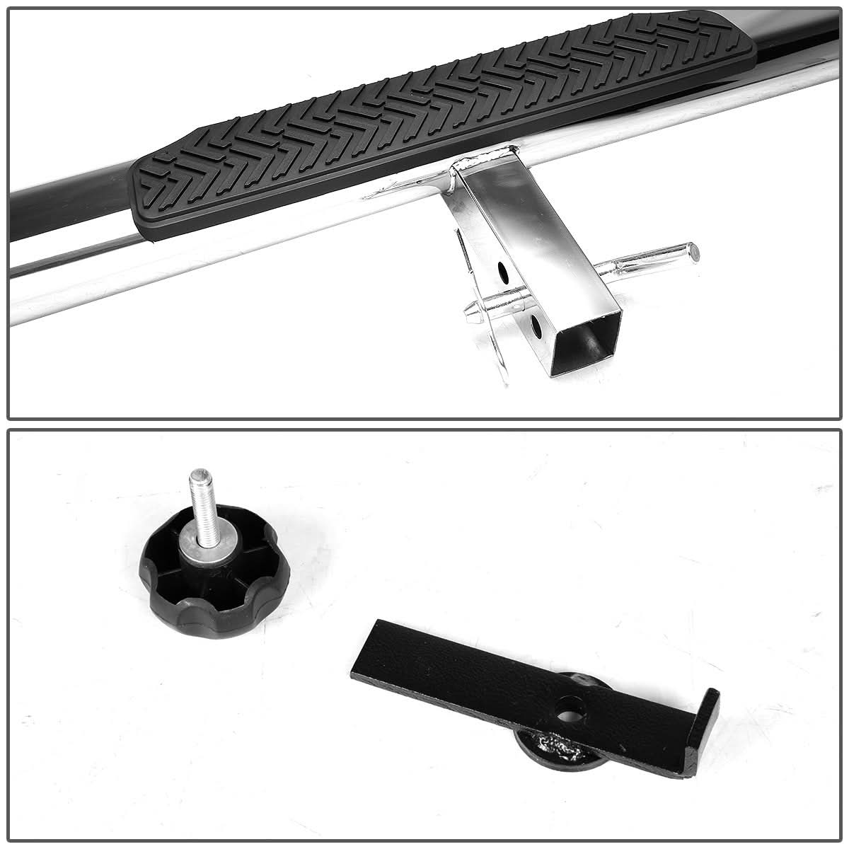 2" Receiver Hitch Step - 4" Oval Chrome Step 35" Length