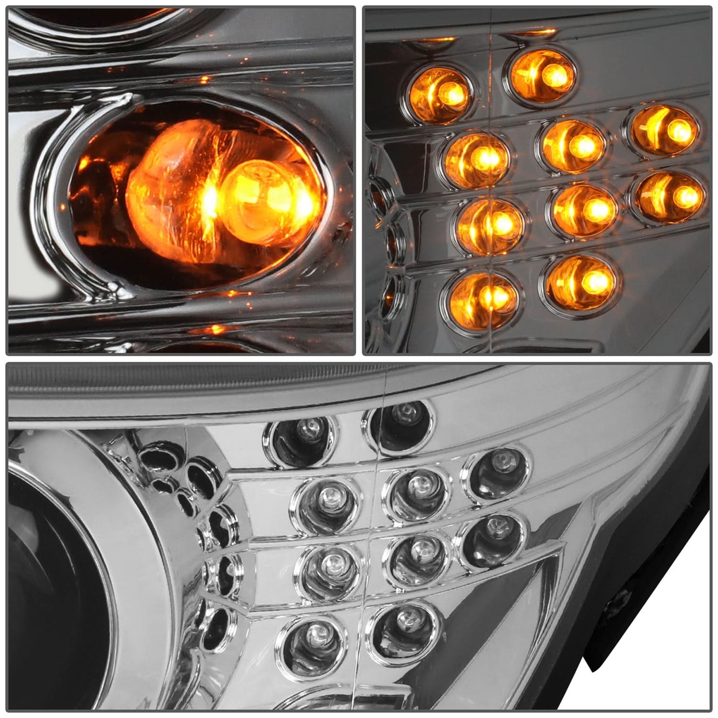 04-07 BMW 5 Series LED Headlights Chrome Housing H1/H7 Bulbs