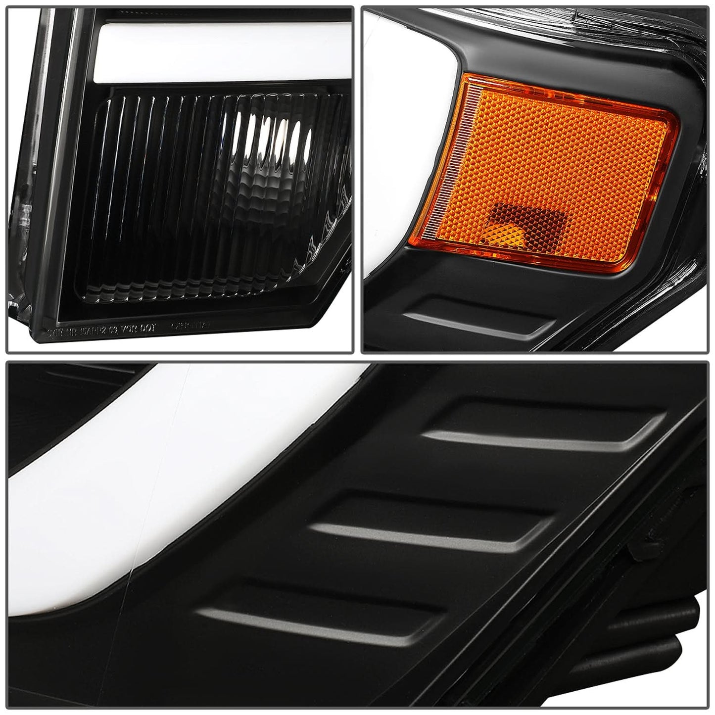 09-14 Ford F-150 3D LED Projector Headlights Black Housing