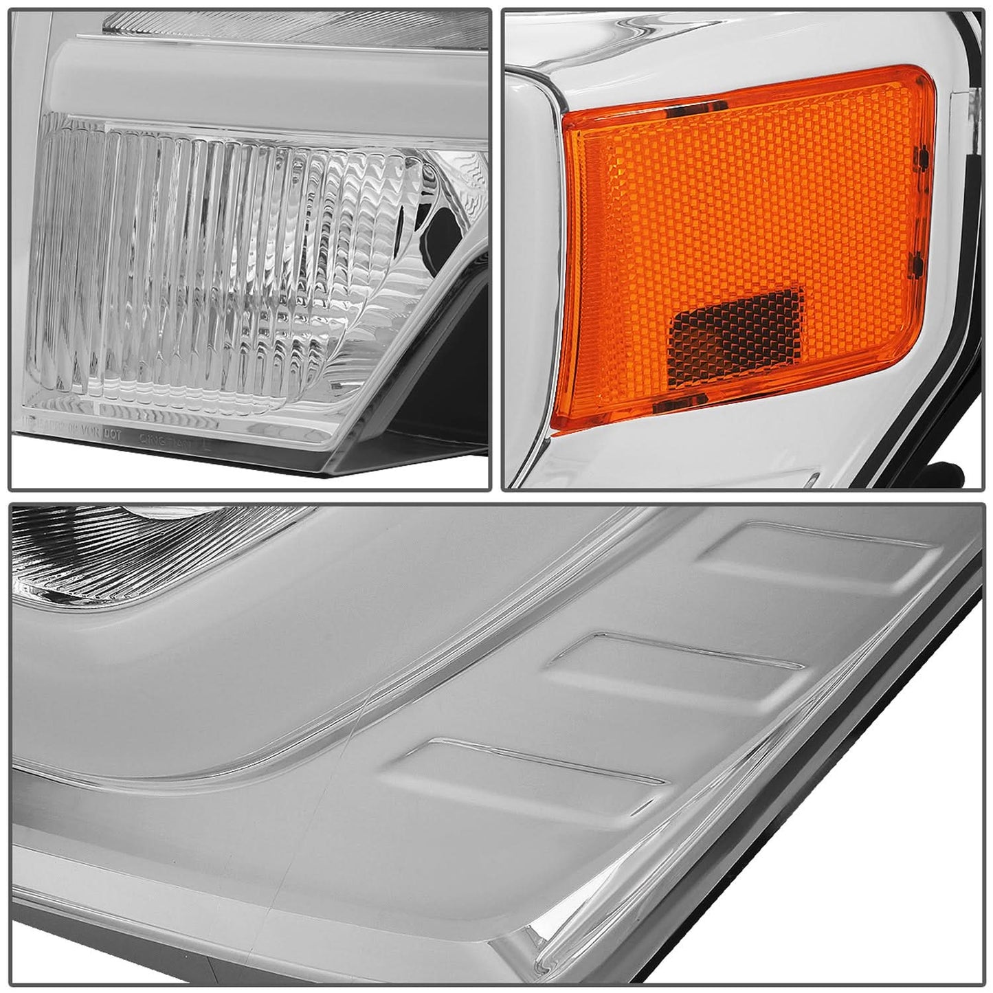 09-14 Ford F-150 3D LED Projector Headlights Chrome Housing
