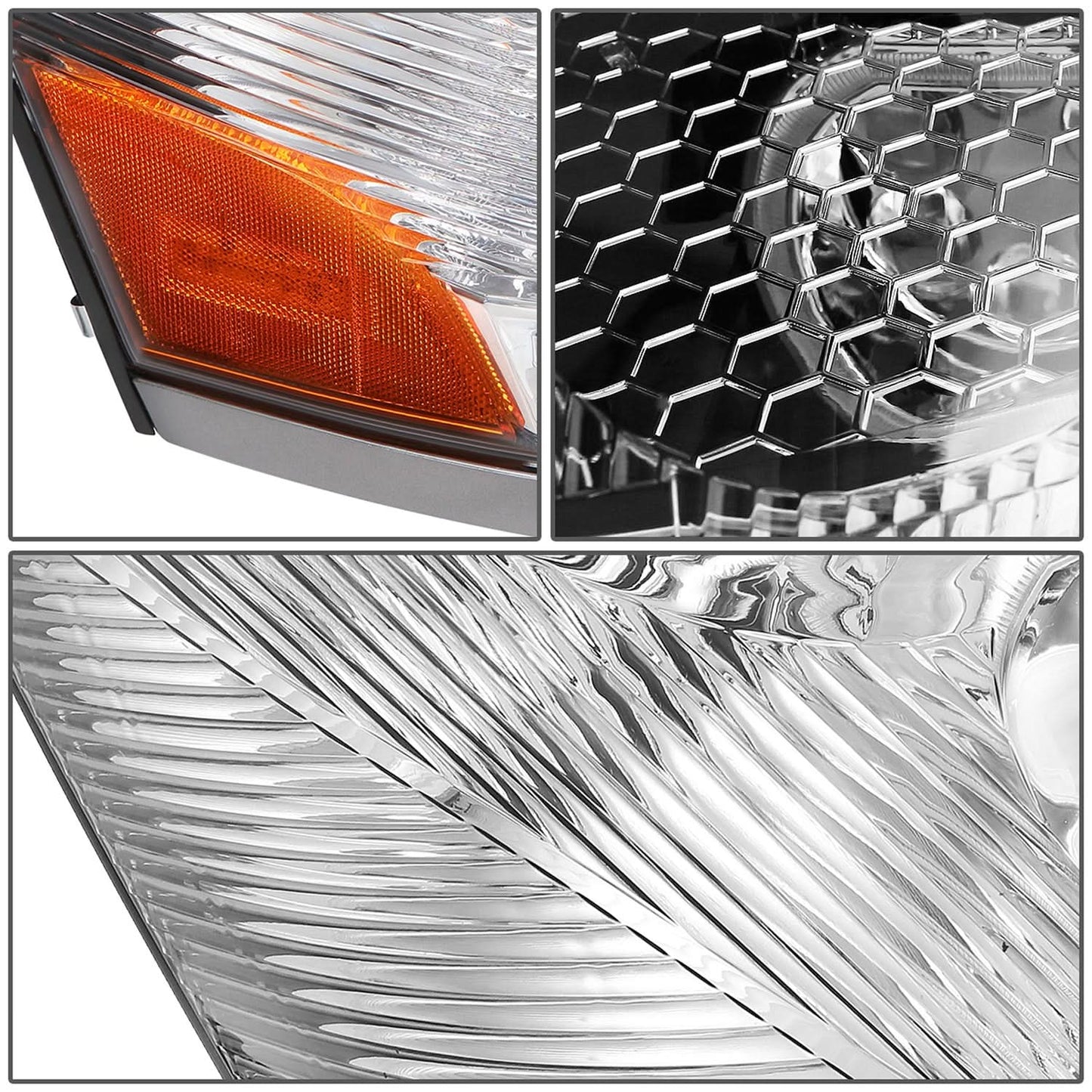 04-18 Volvo VN VNL LED Projector Headlights - Chrome Housing