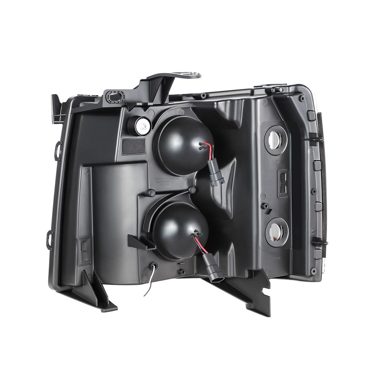 2007-2014 Chevrolet Silverado Rectangle LED DRL Headlights Black