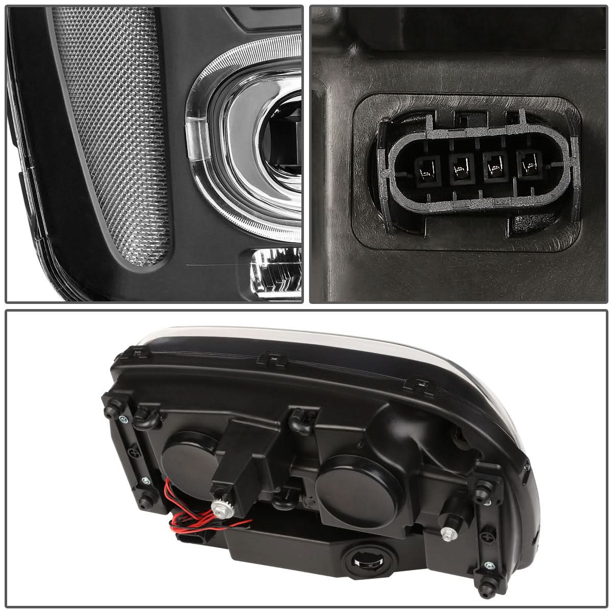 02-09 Chevrolet Trailblazer LED DRL OE Style Headlights - Black Housing