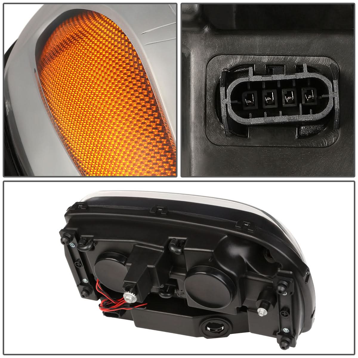 2002-2009 Chevrolet Trailblazer LED DRL Headlights - Chrome Housing