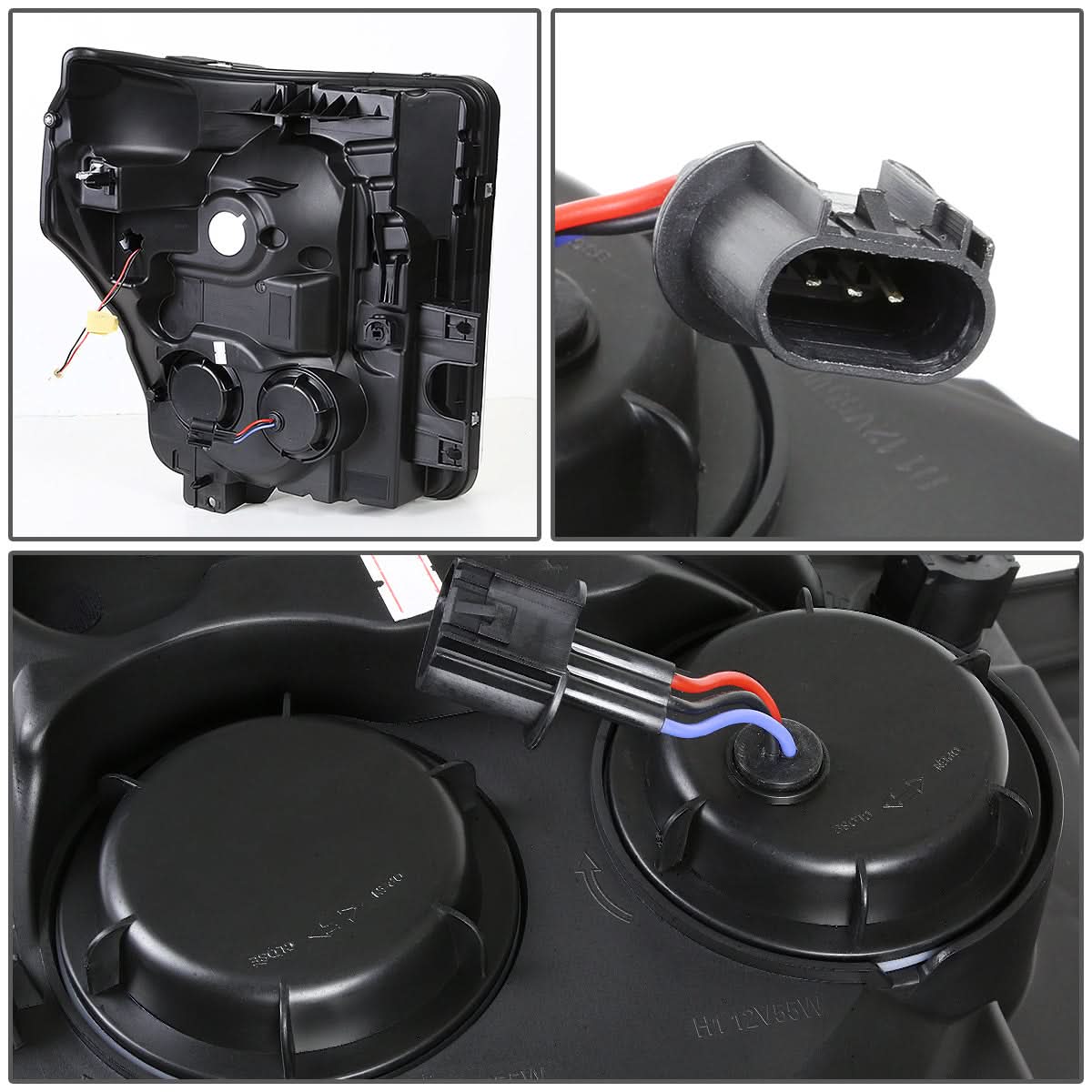 2011-2016 Ford F-250 F-350 F-450 F-550 LED Halo Projector Headlights