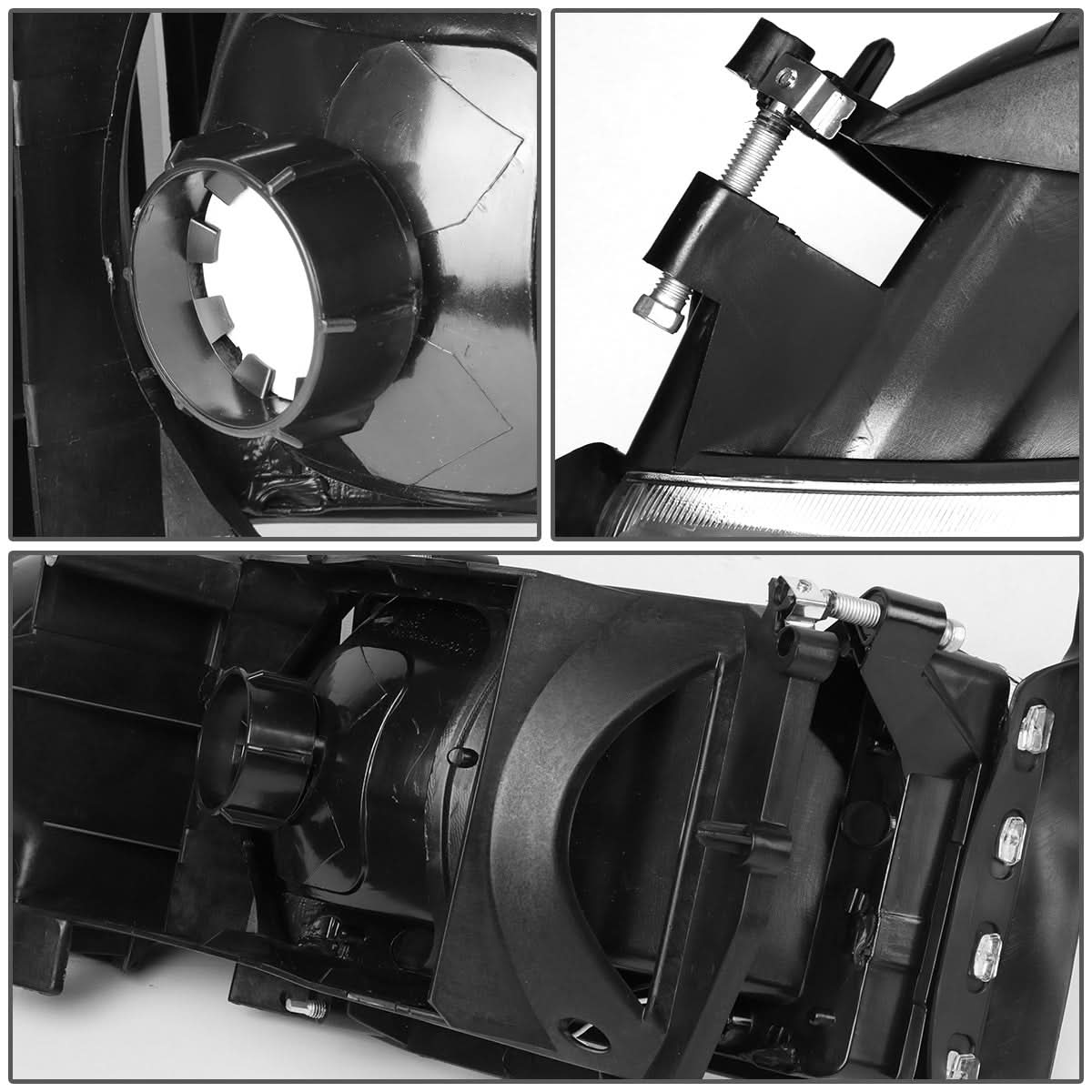 94-02 Dodge Ram LED DRL Headlights - Black Housing Clear Corner