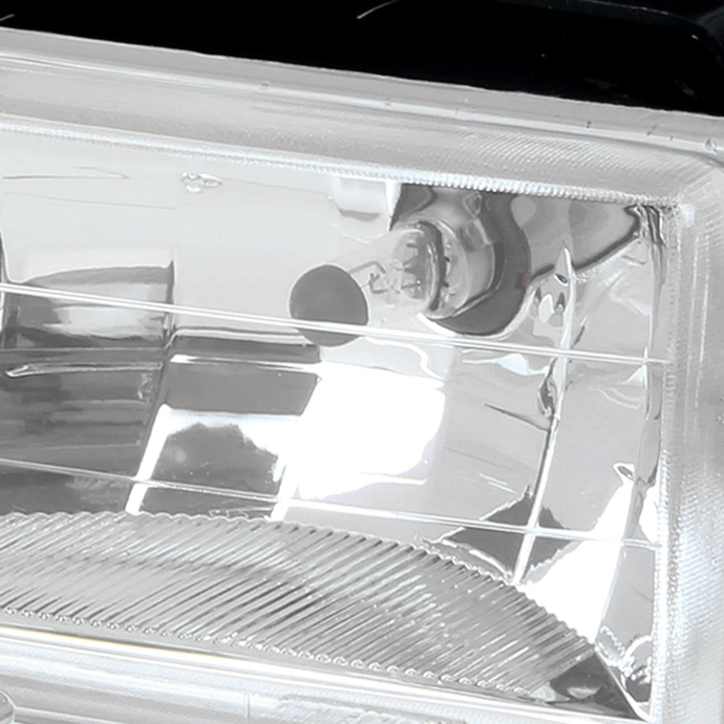 88-93 Chevrolet C10 Chrome Housing Clear Corner 8PC Headlight Set