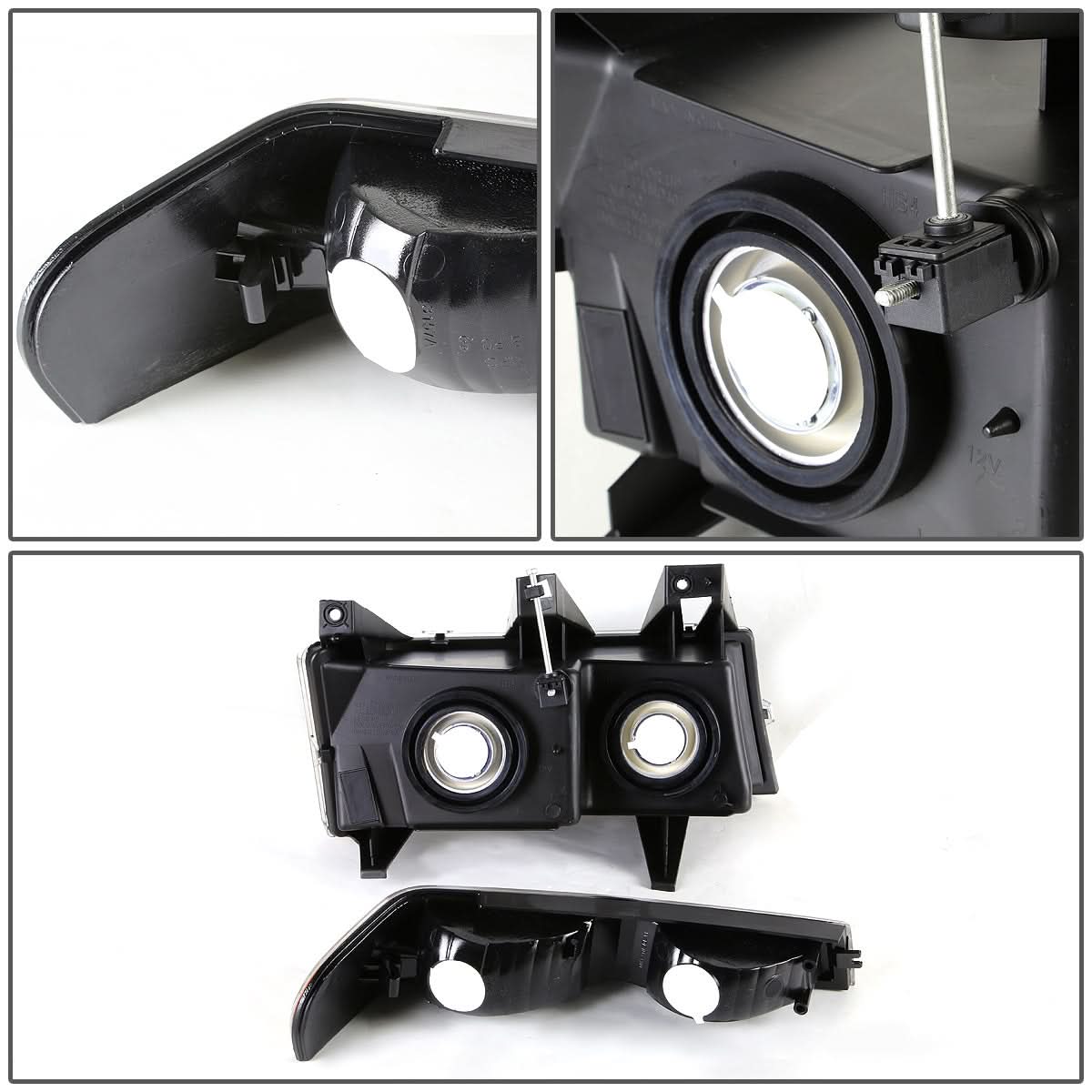 04-12 Chevrolet Colorado & GMC Canyon Black Housing Headlights 4PC Kit