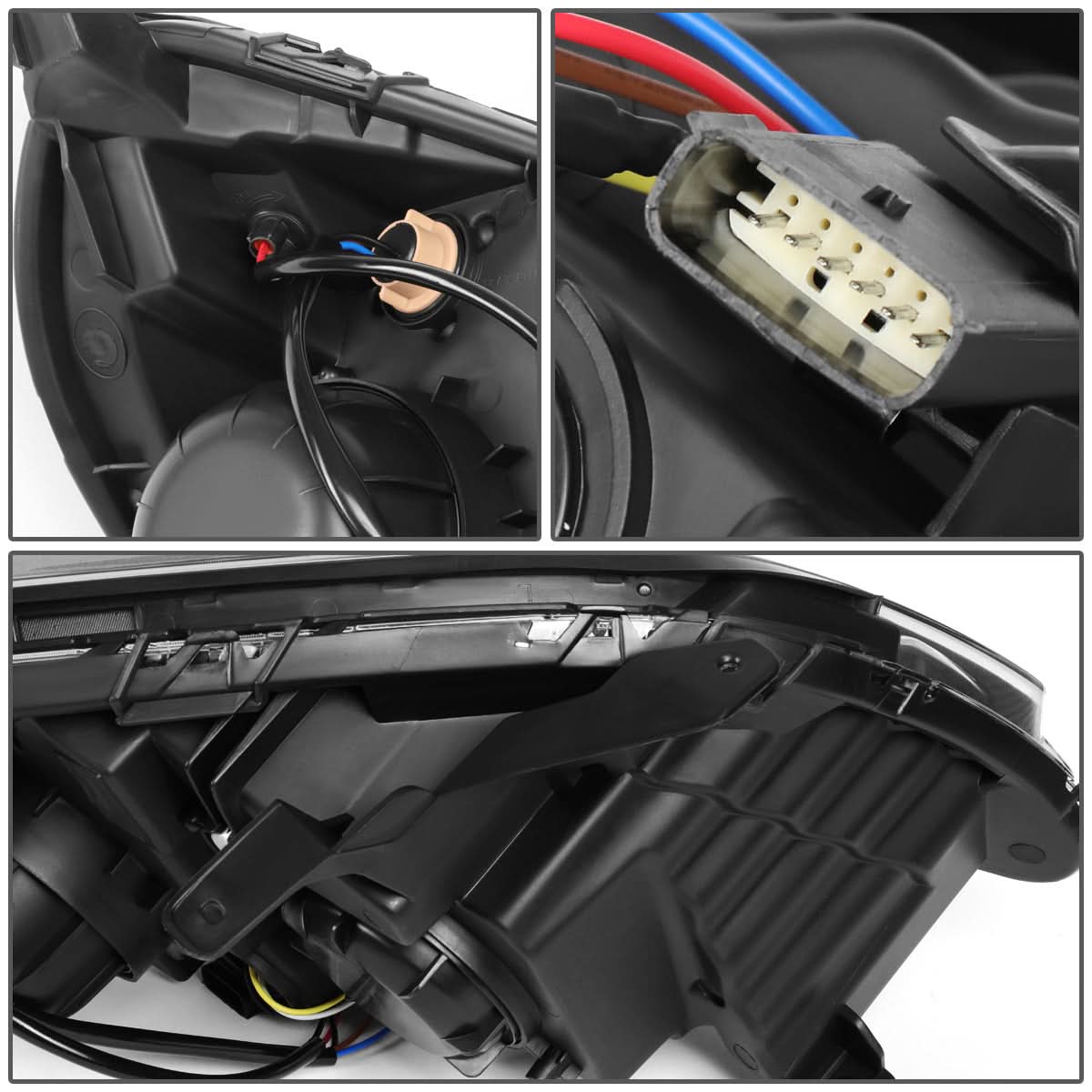 16-17 Chevrolet Equinox Projector Black Housing Clear Corner Headlights