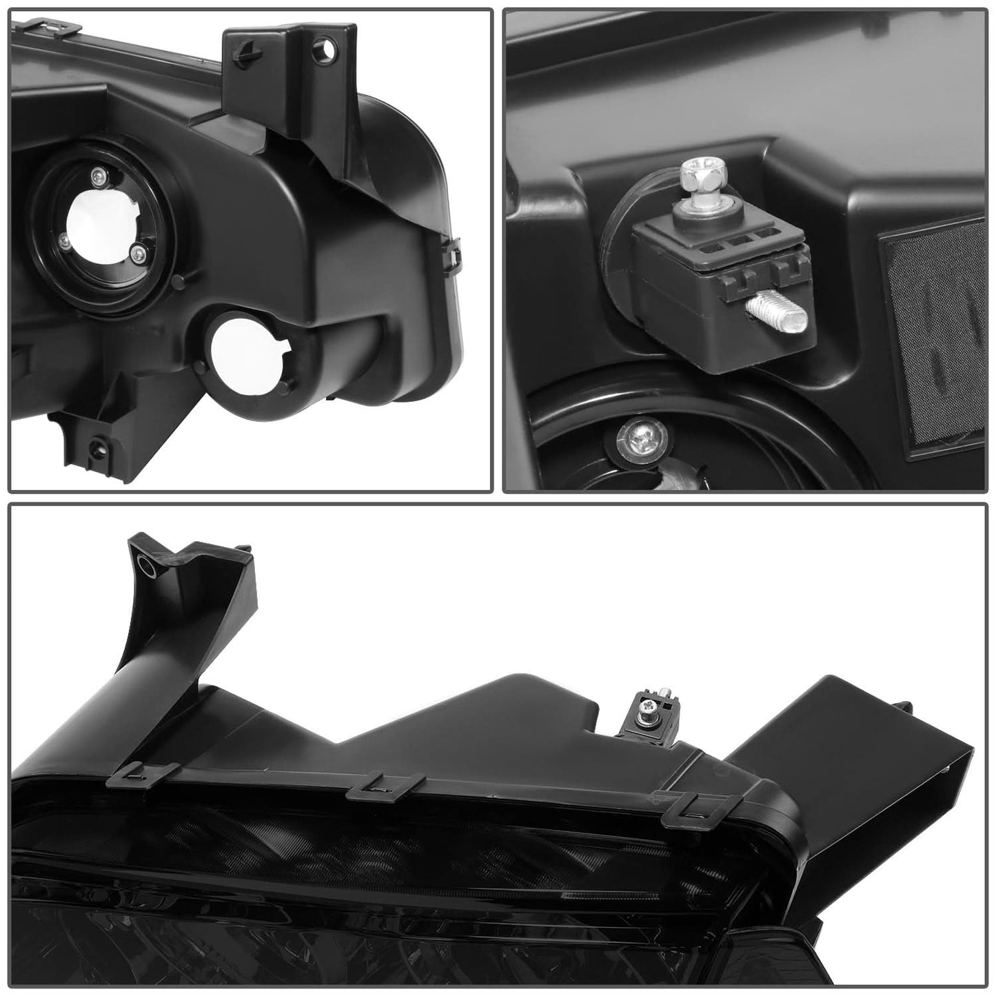 2006-2010 Dodge Charger Smoke Housing Headlights with Clear Corner