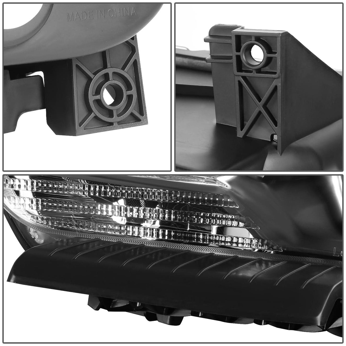 2011-2014 Dodge Charger Black Housing Headlights w/ Clear Corners