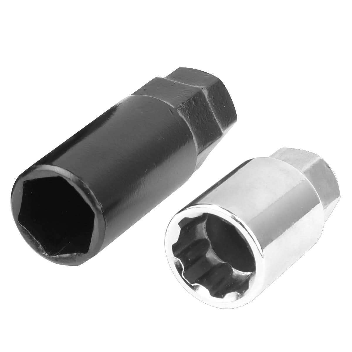 Steel Lug Nuts M12x1.5 Acorn Grooved Shank Extended Chrome 16+4 Lock
