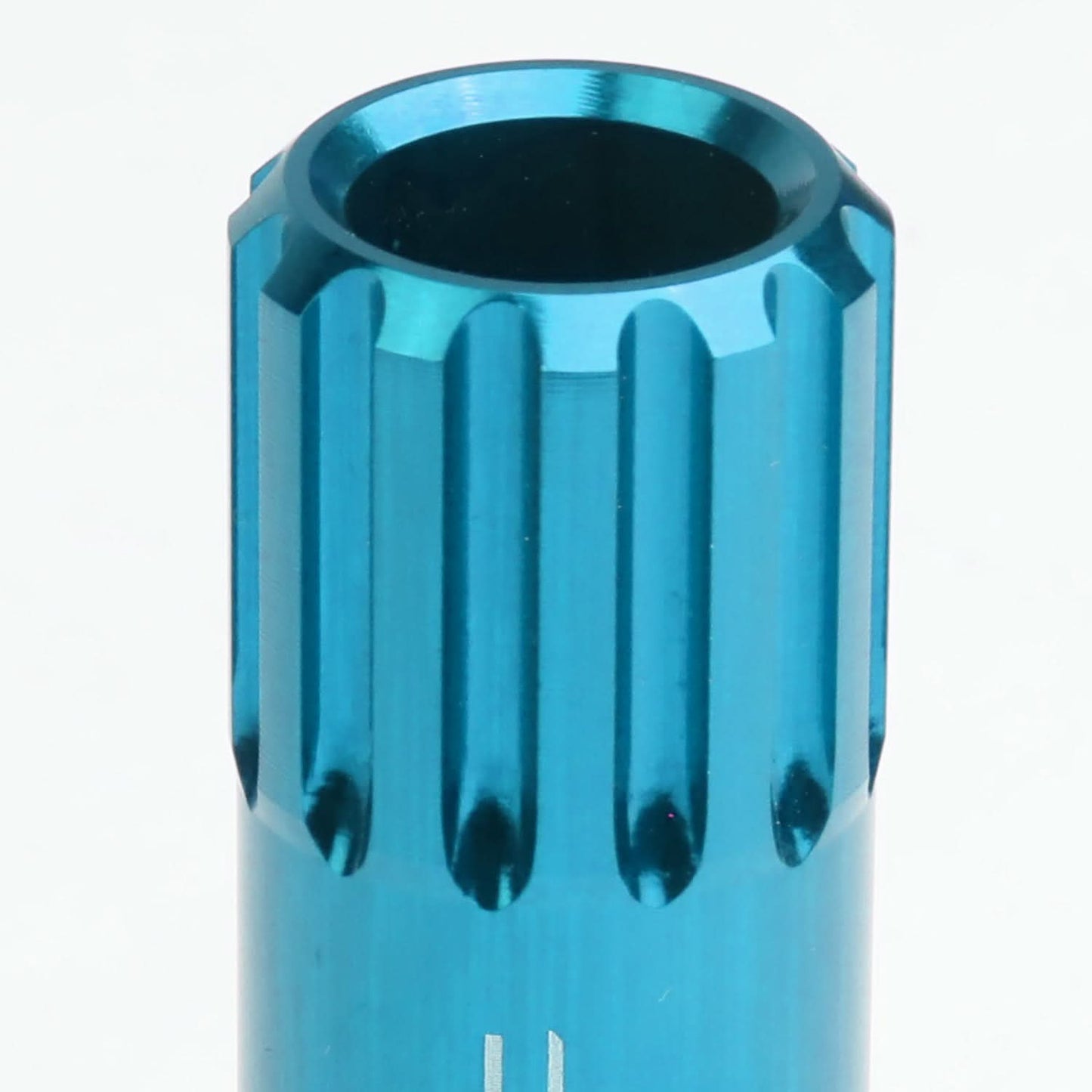 Universal 400 Style Extended Open End Lug Nuts M12x1.5 Light Blue Aluminum