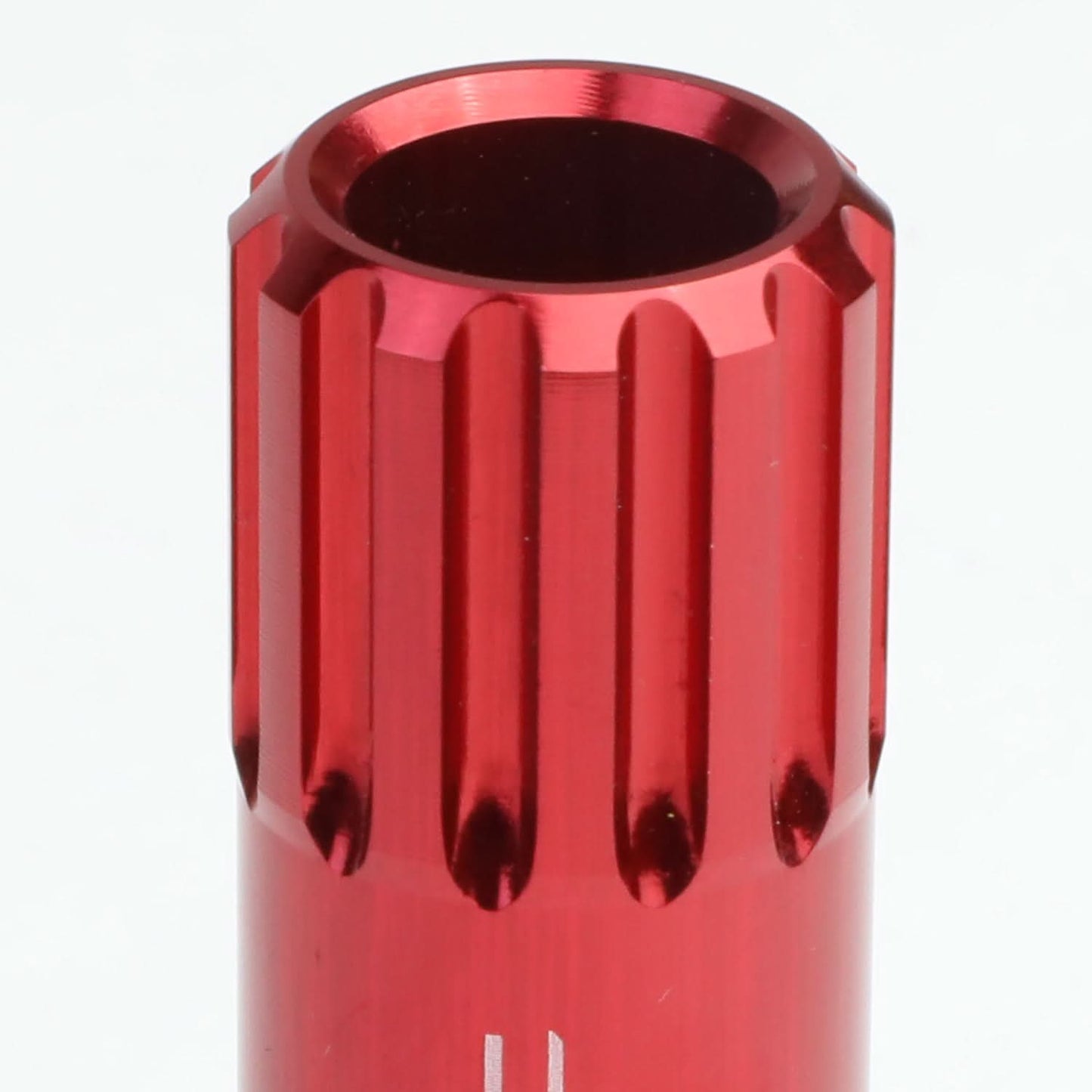 M12 x 1.5 Red Aluminum Extended Lug Nuts Set - 16 Pcs + 4 Locks