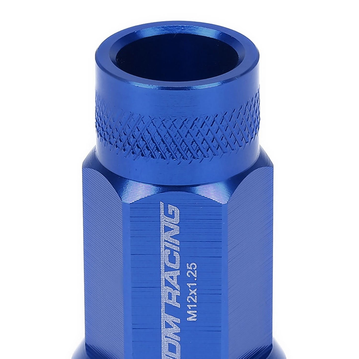 M12X1.25 Aluminum Acorn Lug Nuts 50mm Extended Open End 20pc Blue