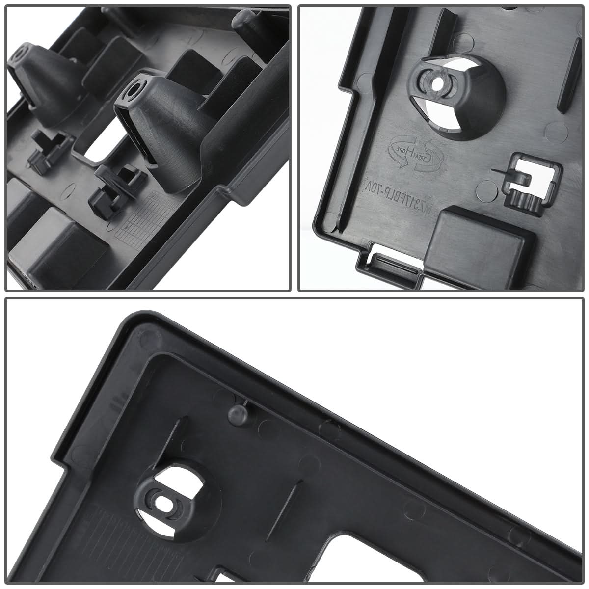 2017-2018 Mazda 3 Front License Plate Mounting Bracket - Black