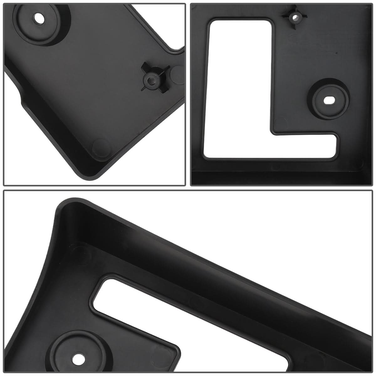 2017-2019 Nissan Titan Front License Plate Mounting Bracket - Black