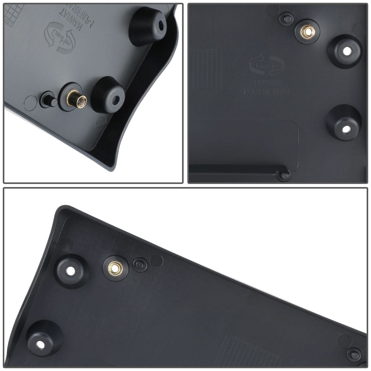 2016 Porsche Cayman Front License Plate Mounting Bracket - Black