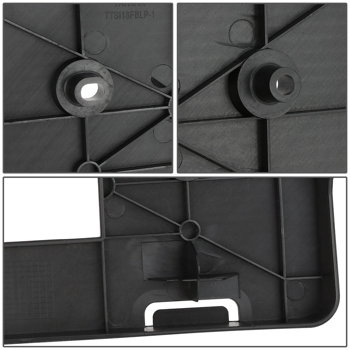 18-20 Toyota Sienna Front License Plate Mounting Bracket Black