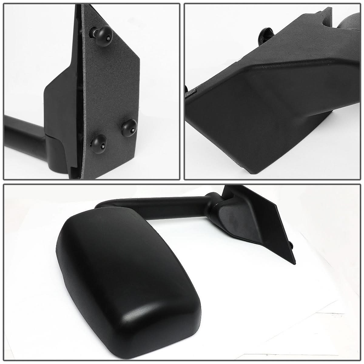 03-18 Chevy Express GMC Savana Manual Side Mirror Pair Black