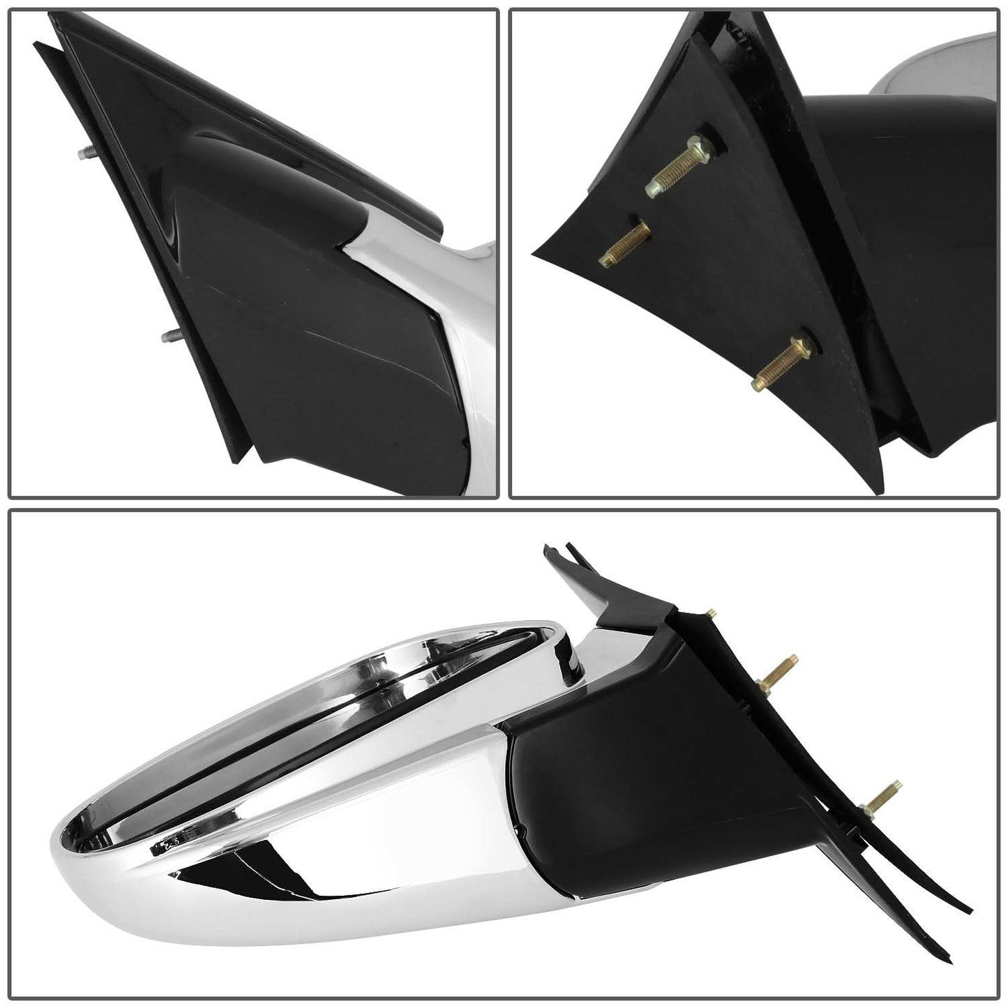 88-02 Chevrolet C/K Series Manual Power Side Mirror Left Black