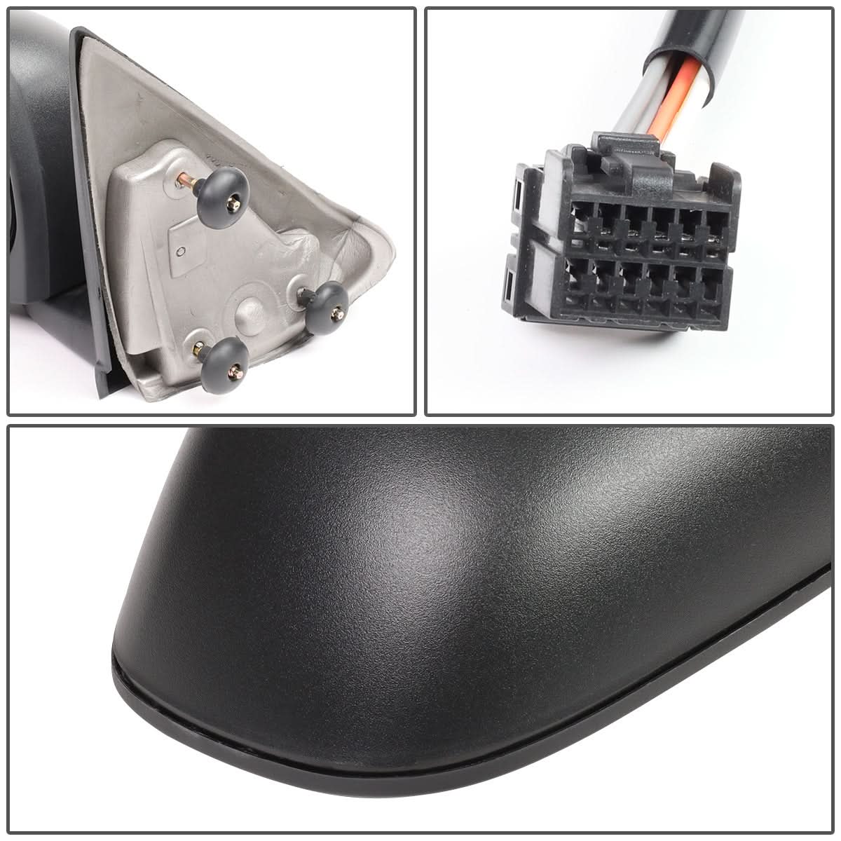 2005-2011 Dodge Dakota Powered Heated Side Mirror Left Black