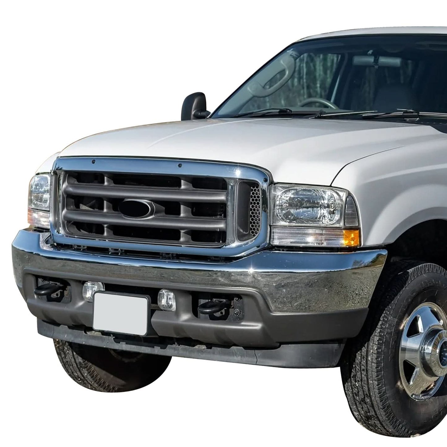 99-04 Ford F350 / 00-05 Excursion Gray Chrome Frame Grille