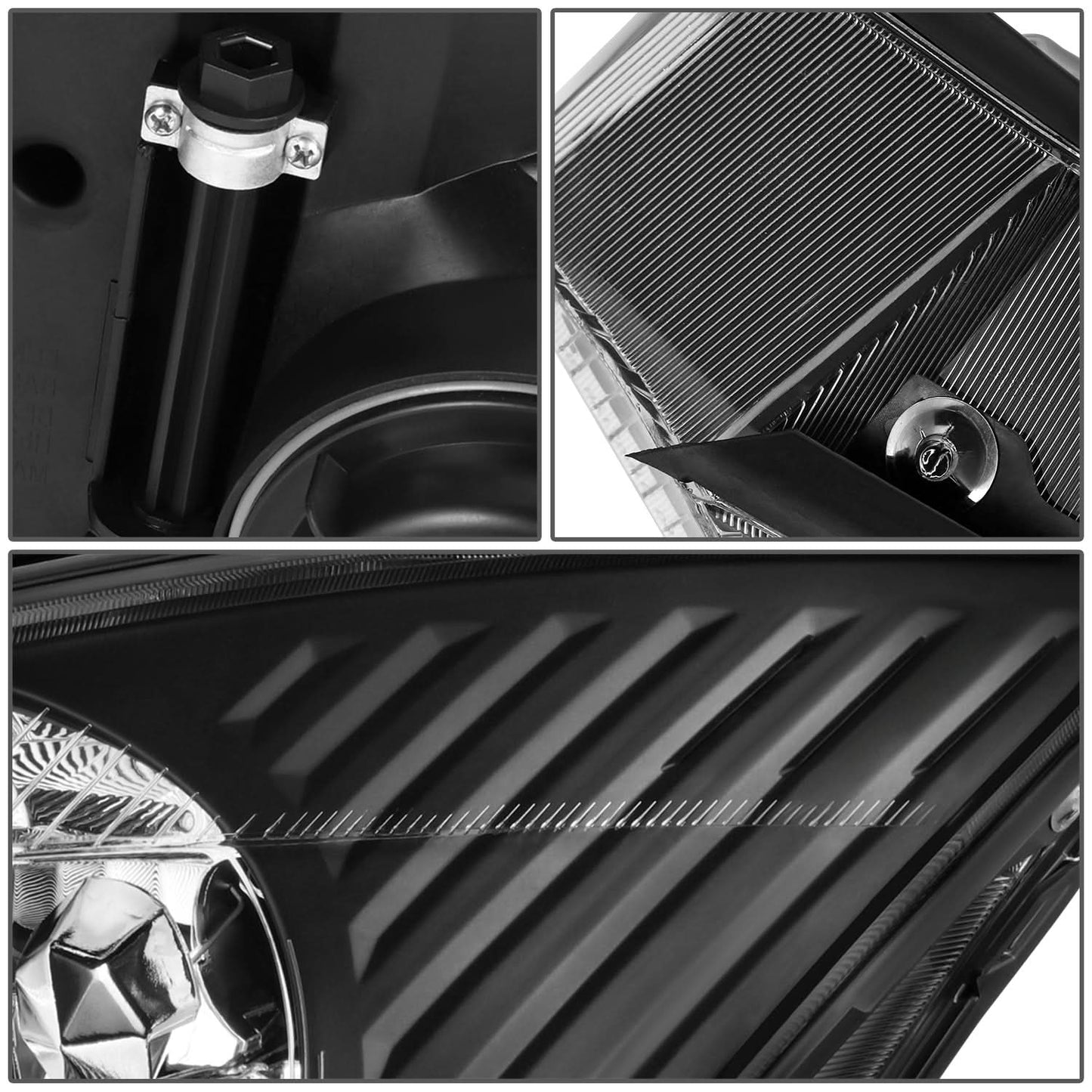 2003-2004 Ford Focus OE Style Left Headlight - Black Housing