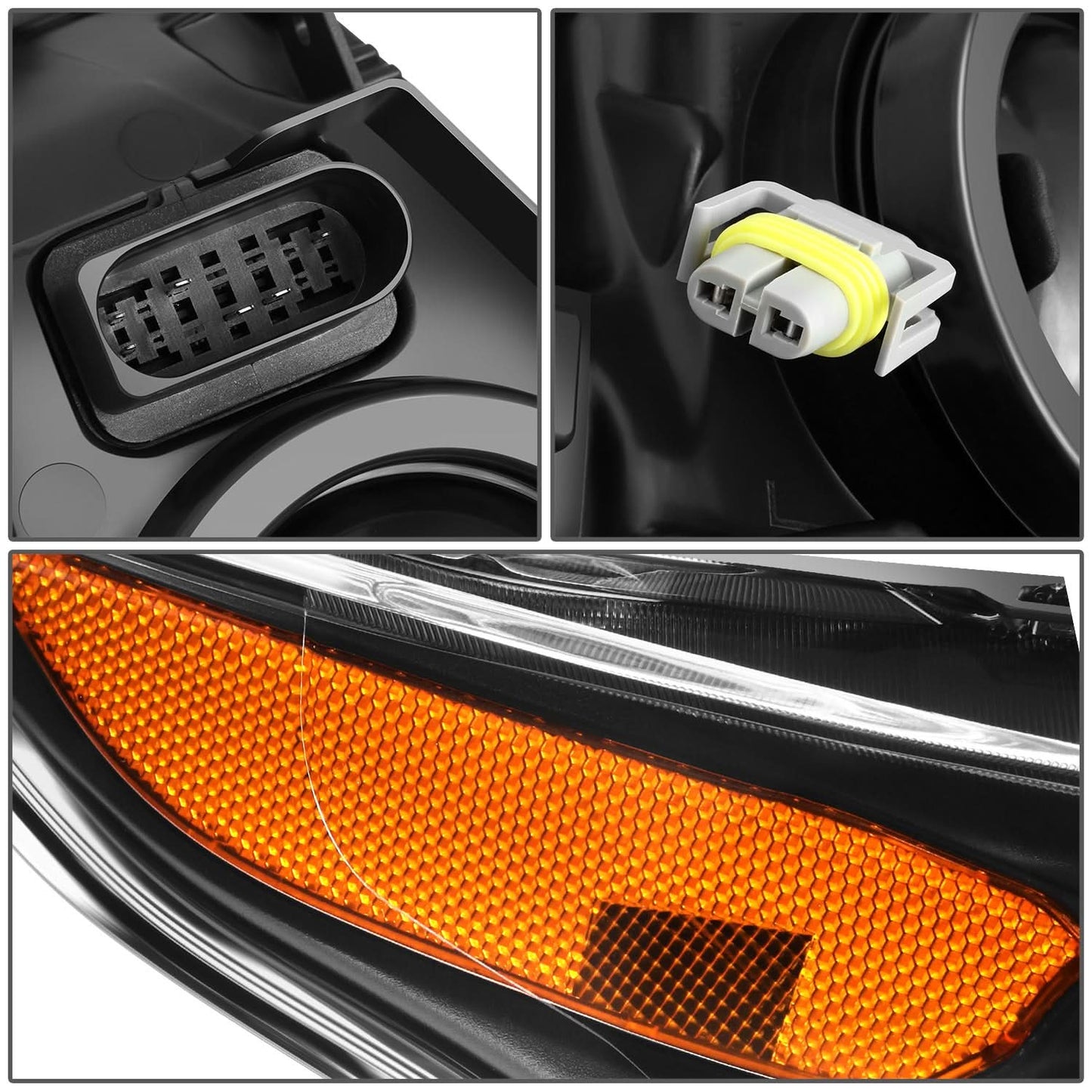 2014-2018 Ford Transit Connect OE Style Headlight - Black Housing - Right
