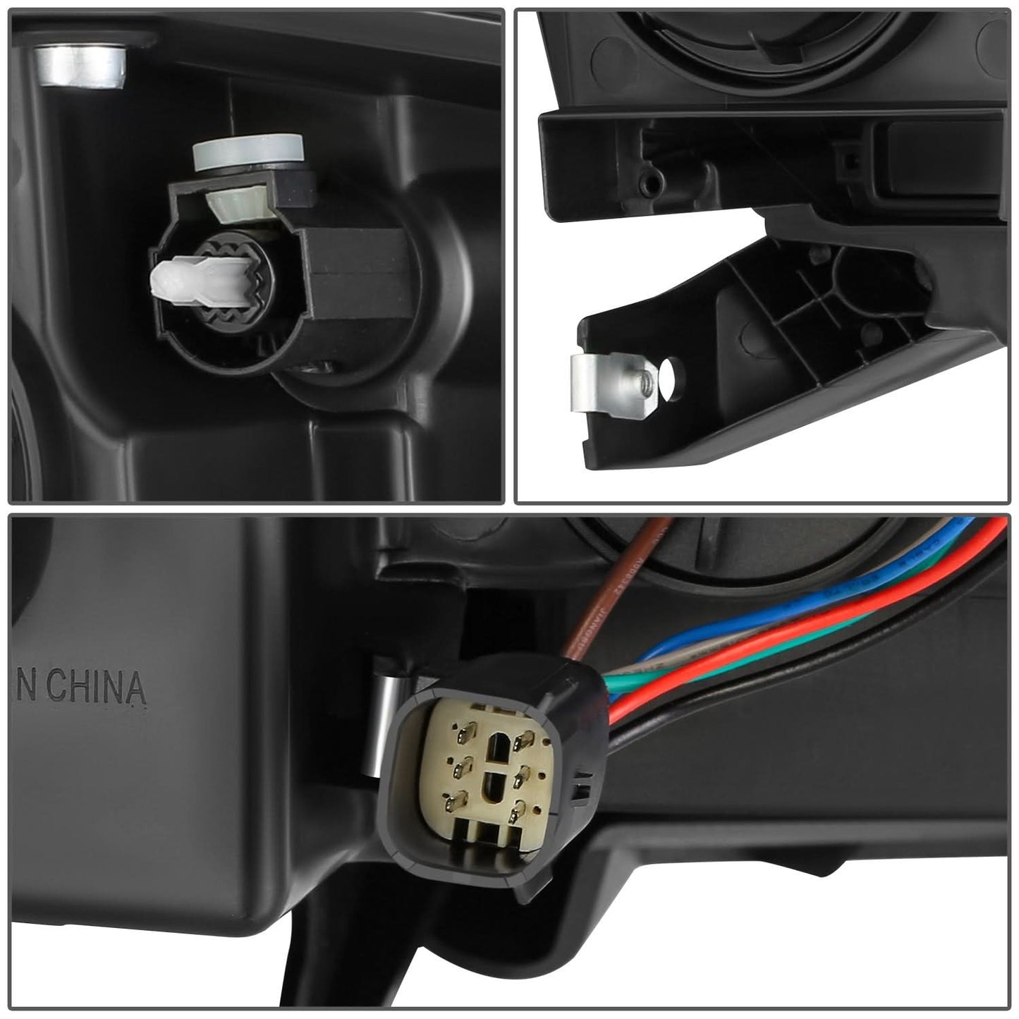 2013-2016 GMC Acadia Projector Headlights - Left Side Black Housing