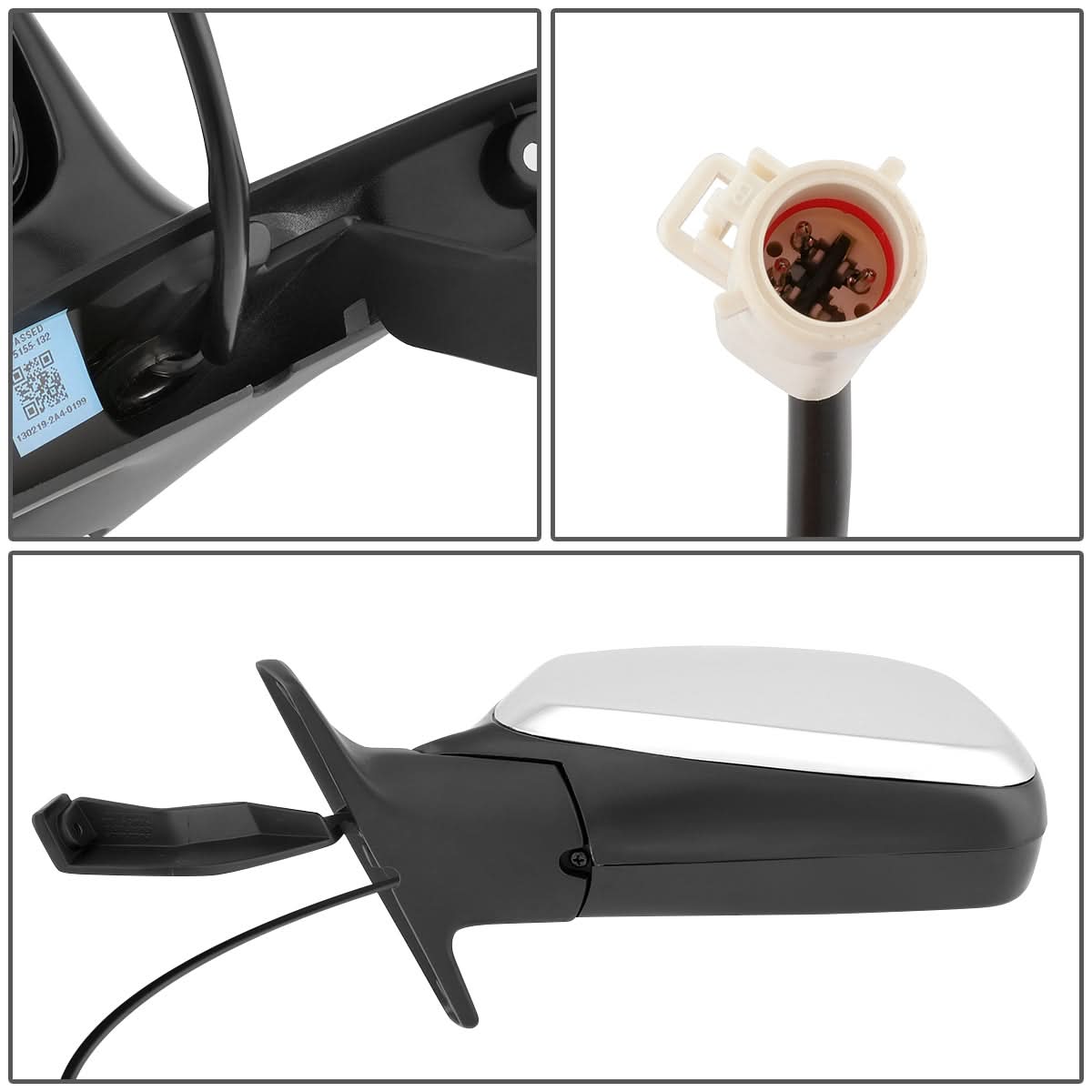 92-97 Ford Bronco F-150 F-250 F-350 OEM Powered Chrome Left Mirror