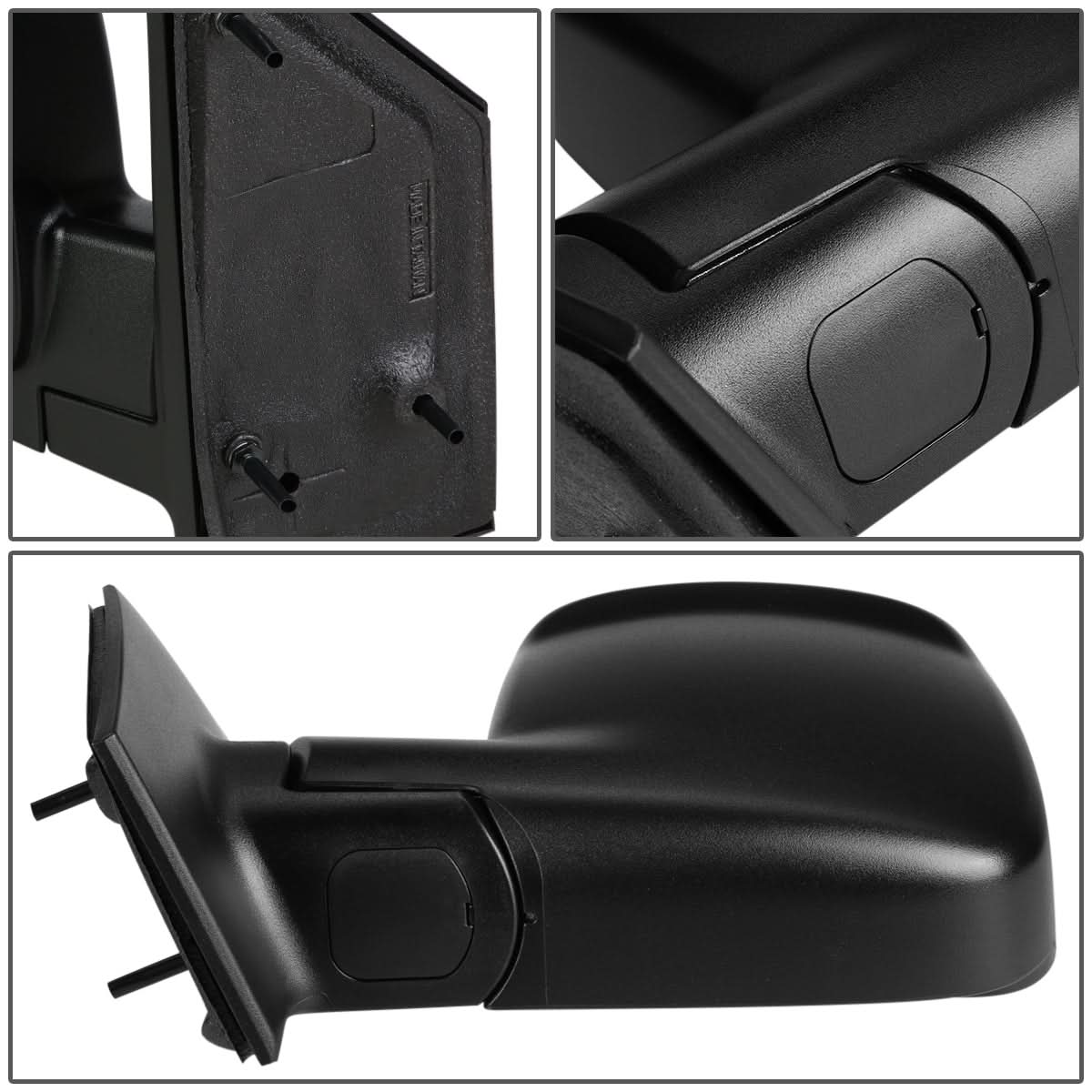 2003-2007 Chevrolet Express Manual Side Mirror Left Black Textured