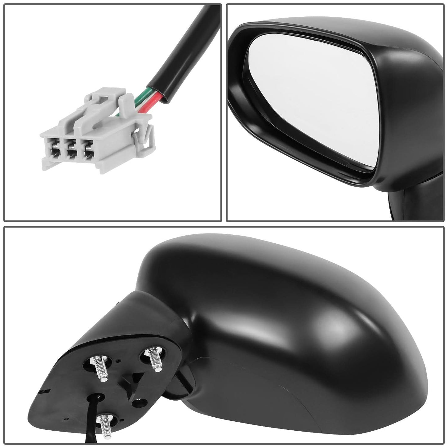 2007-2008 Honda Fit OEM Powered Paintable White Left Mirror