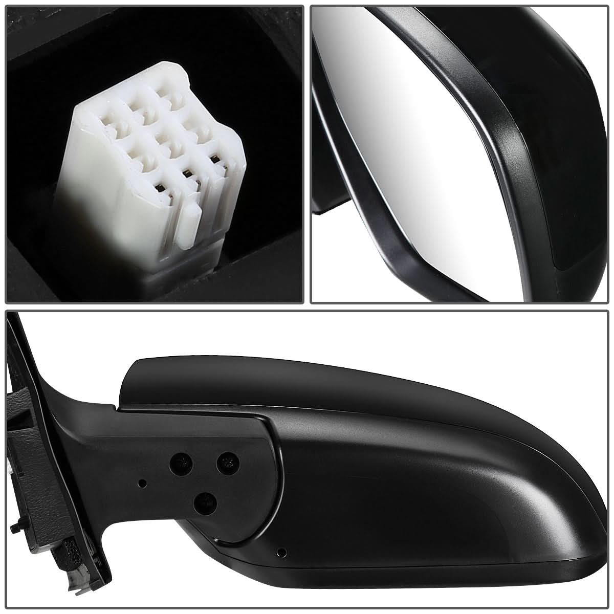 10-15 Mazda CX-9 OEM Powered Paintable Black Right Mirror