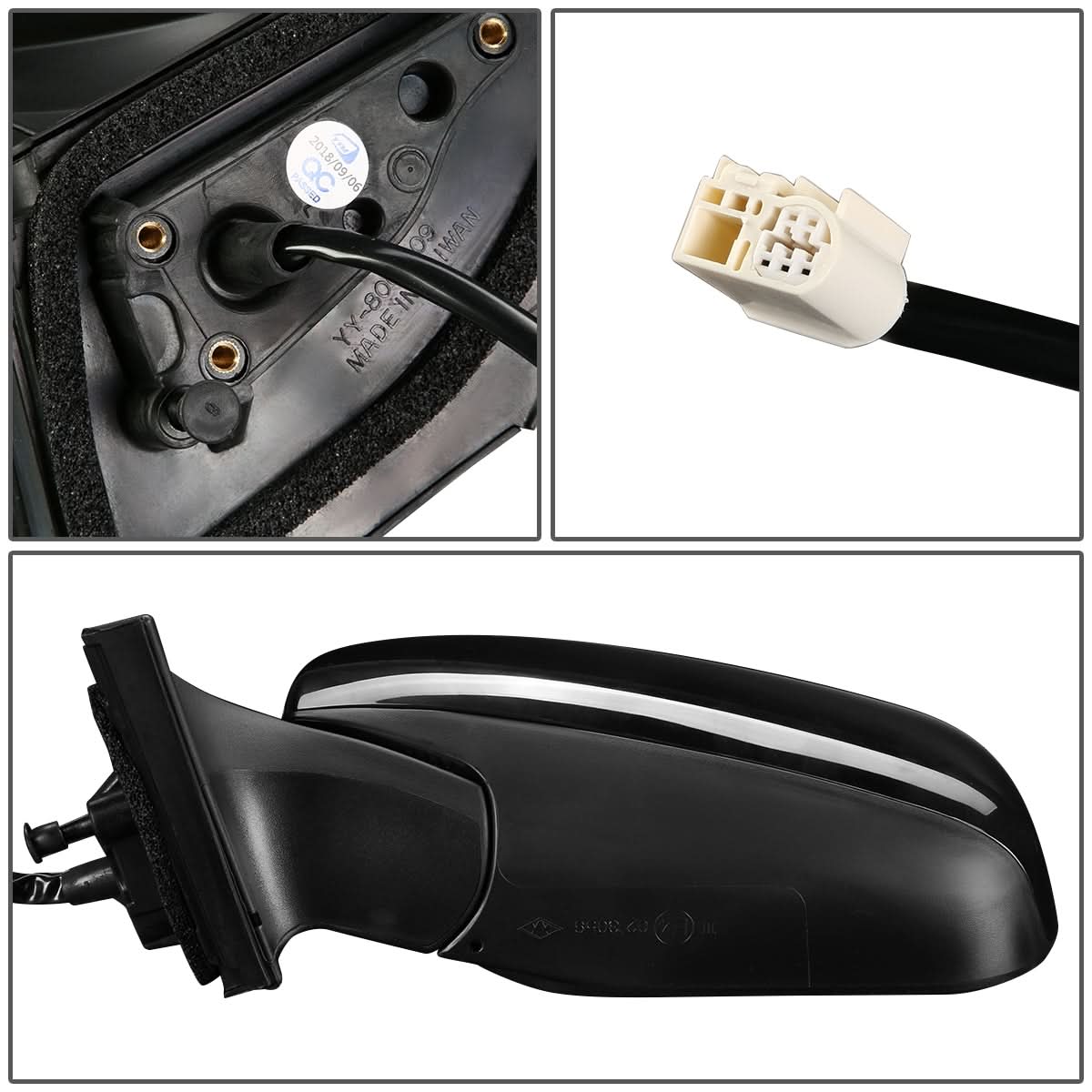 06-12 Toyota RAV4 OEM Style Powered Side Mirror - Textured Black