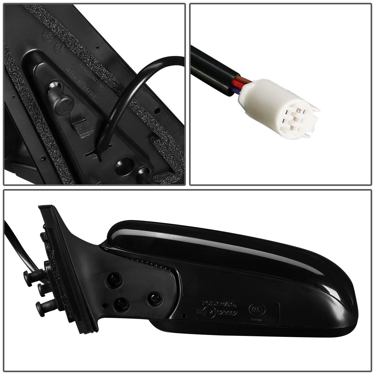 2004-2009 Toyota Prius OEM Style Powered Side Mirror - Black
