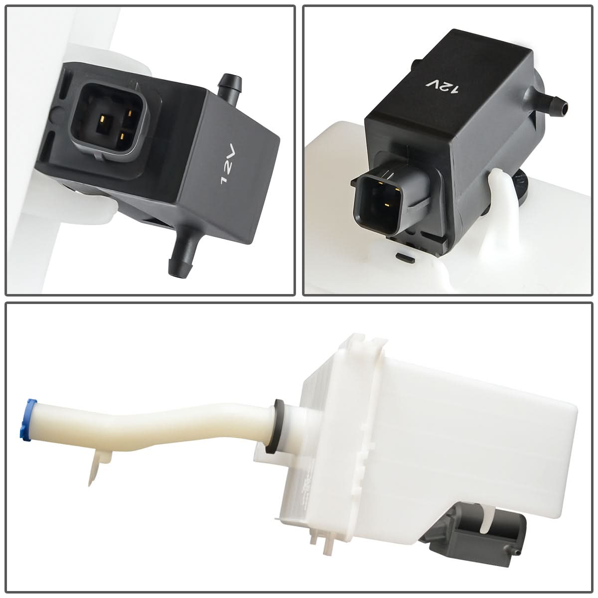 08-11 Hyundai Accent / 06-11 Kia Rio5 Windshield Washer Pump White